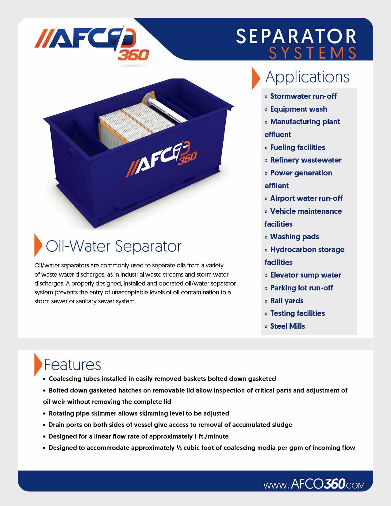 AFCO360-Oil-Water-Separator